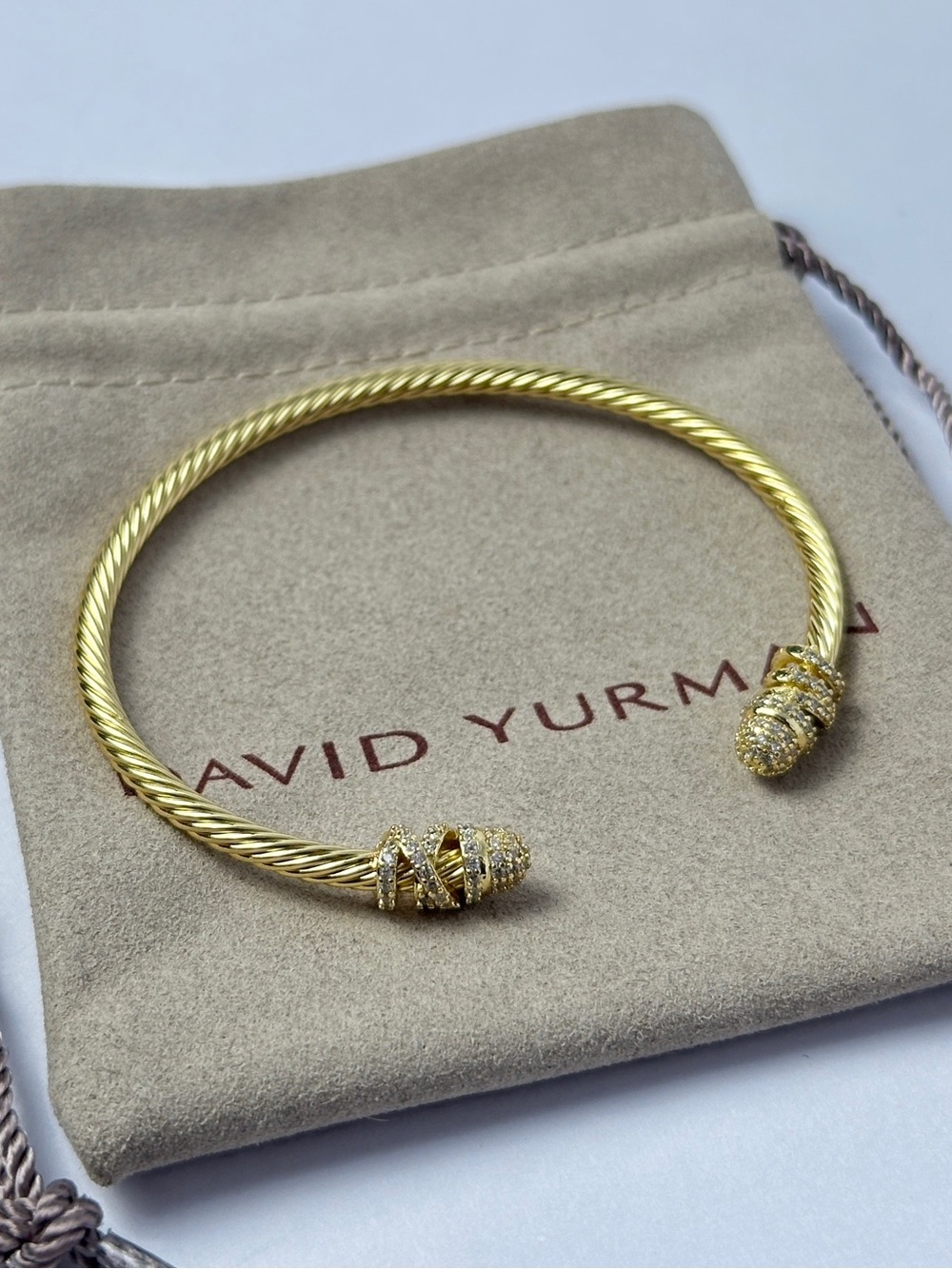 David Yurman Custom Gold Dipped Bracelet with Pave